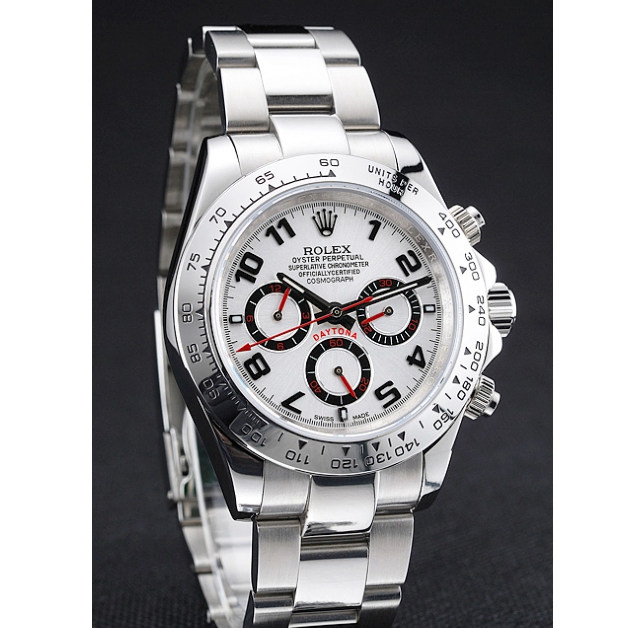 Aaa replica watch Stainless Cosmograph Bezel Rolex 1454242 Daytona White Dial Steel White 0716